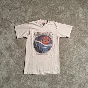 VINTAGE FRUIT OF THE LOOM MADE IN CANADA "NATIVE HERITAGE" GRAPHIC TEE